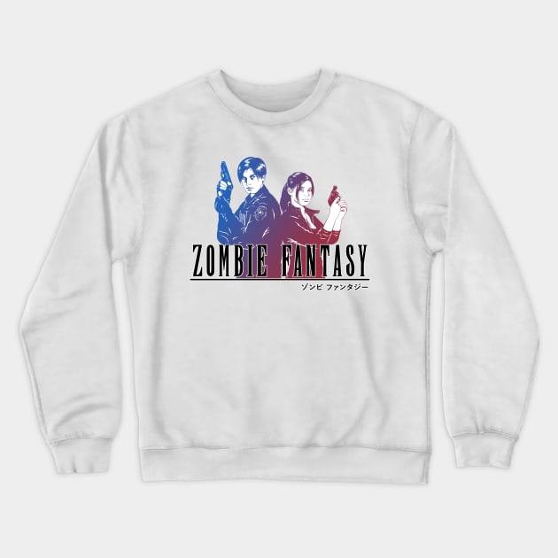 Zombie Fantasy Crewneck Sweatshirt by Cattoc_C